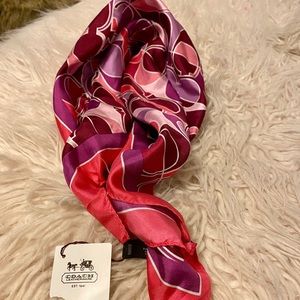 NWT Coach Silk Square Scarf